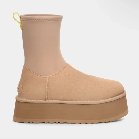 NWOB UGG Nude Platform Dipper Ankle Booties Size 8 - Picture 2 of 5